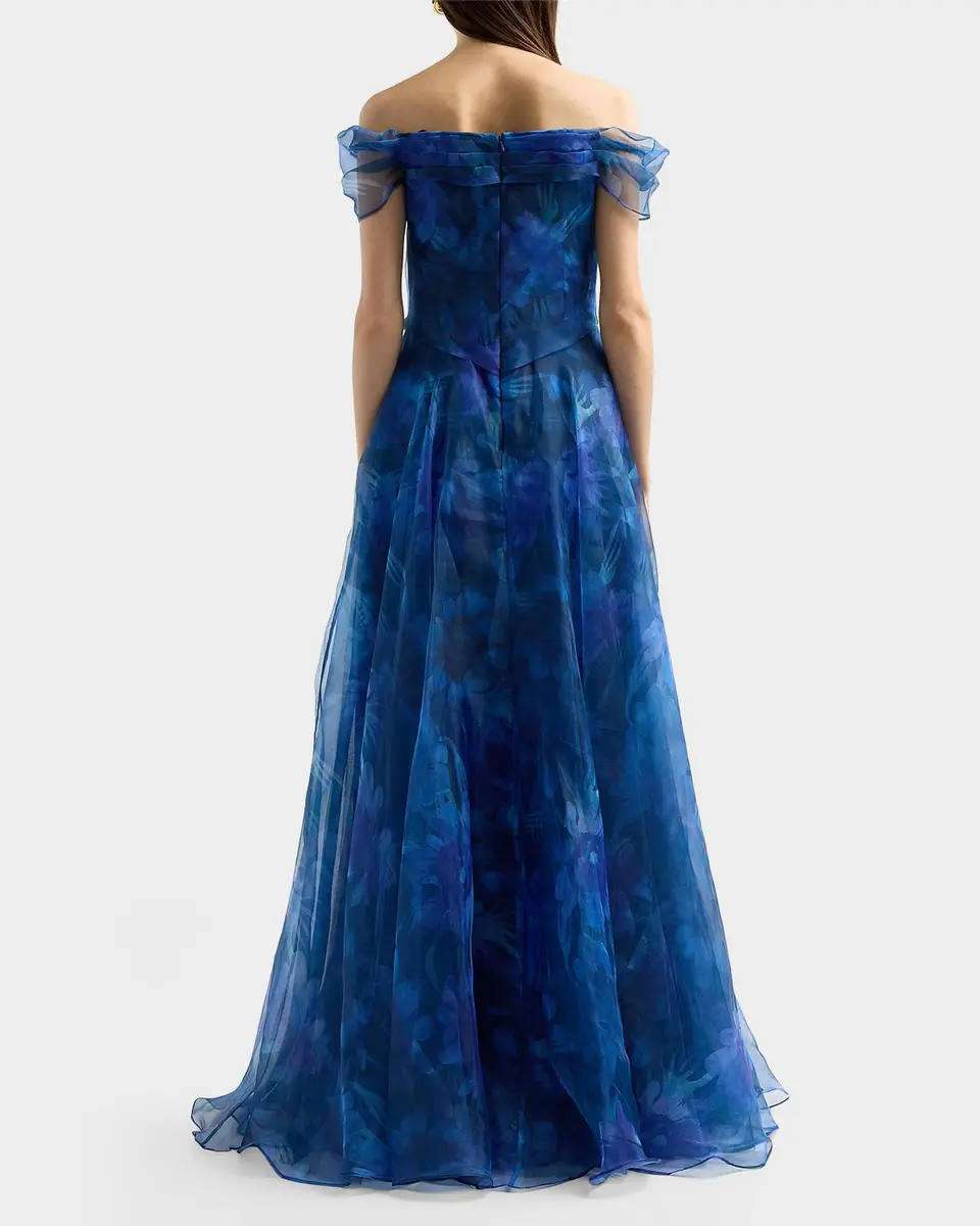 Rene Ruiz Collection Floral Organza Off-The-Shoulder Gown | Thumbnail 3 Rene Ruiz Collection Floral Organza Off-The-Shoulder Gown | Thumbnail 3
