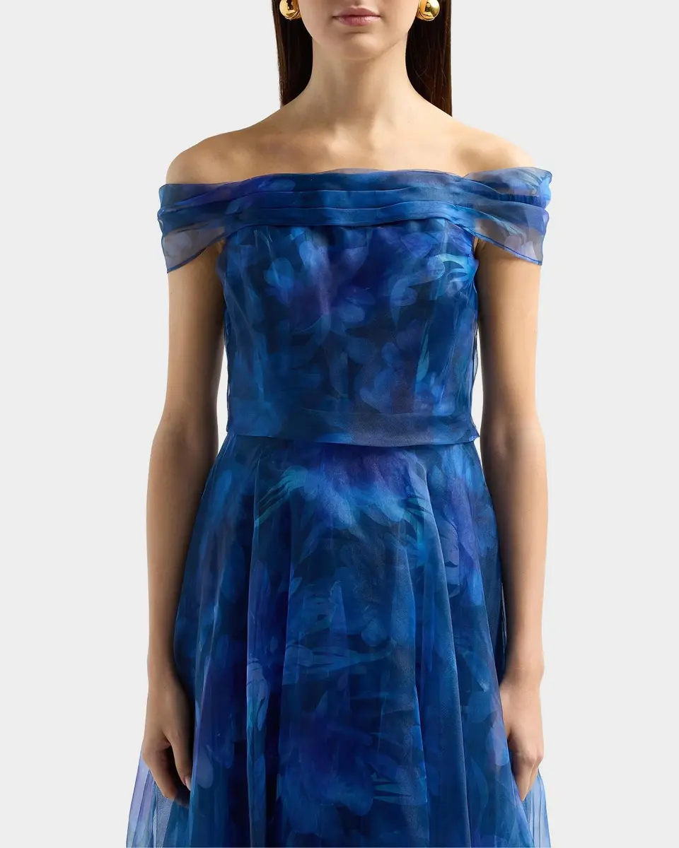 Rene Ruiz Collection Floral Organza Off-The-Shoulder Gown | Thumbnail 4 Rene Ruiz Collection Floral Organza Off-The-Shoulder Gown | Thumbnail 4