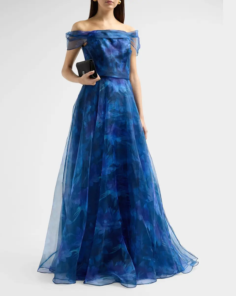 Rene Ruiz Collection Floral Organza Off-The-Shoulder Gown | Thumbnail 5 Rene Ruiz Collection Floral Organza Off-The-Shoulder Gown | Thumbnail 5