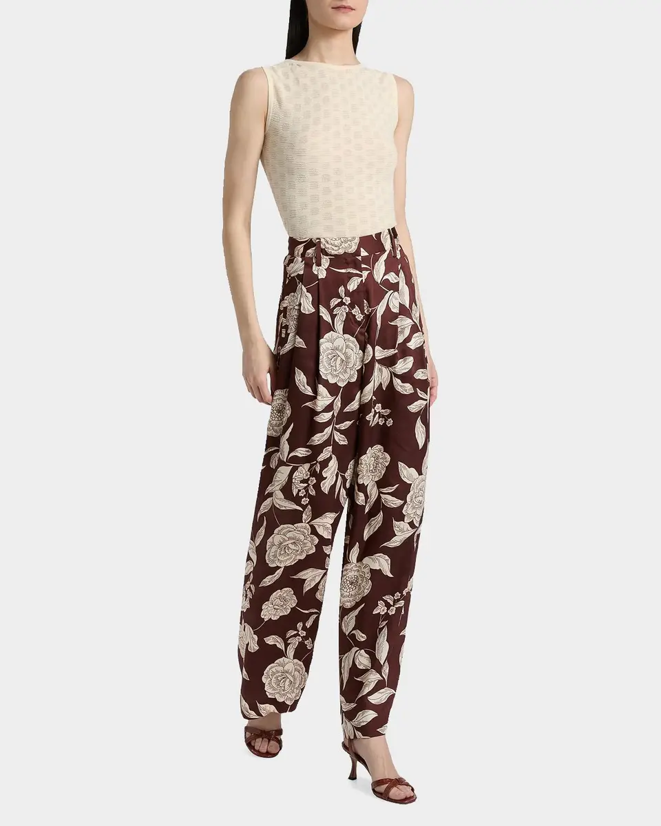 TANYA TAYLOR Jodi Floral Twill Wide-Leg Pants | Thumbnail 2 TANYA TAYLOR Jodi Floral Twill Wide-Leg Pants | Thumbnail 2
