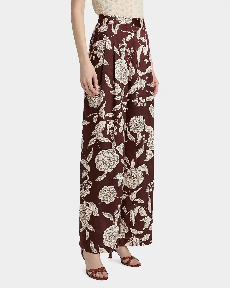 TANYA TAYLOR Jodi Floral Twill Wide-Leg Pants | Thumbnail 4 TANYA TAYLOR Jodi Floral Twill Wide-Leg Pants | Thumbnail 4