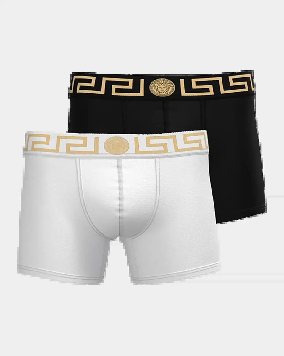 Versace Men's 2-Pack Medusa & Key Jersey Trunk Briefs | Thumbnail 2 Versace Men's 2-Pack Medusa & Key Jersey Trunk Briefs | Thumbnail 2