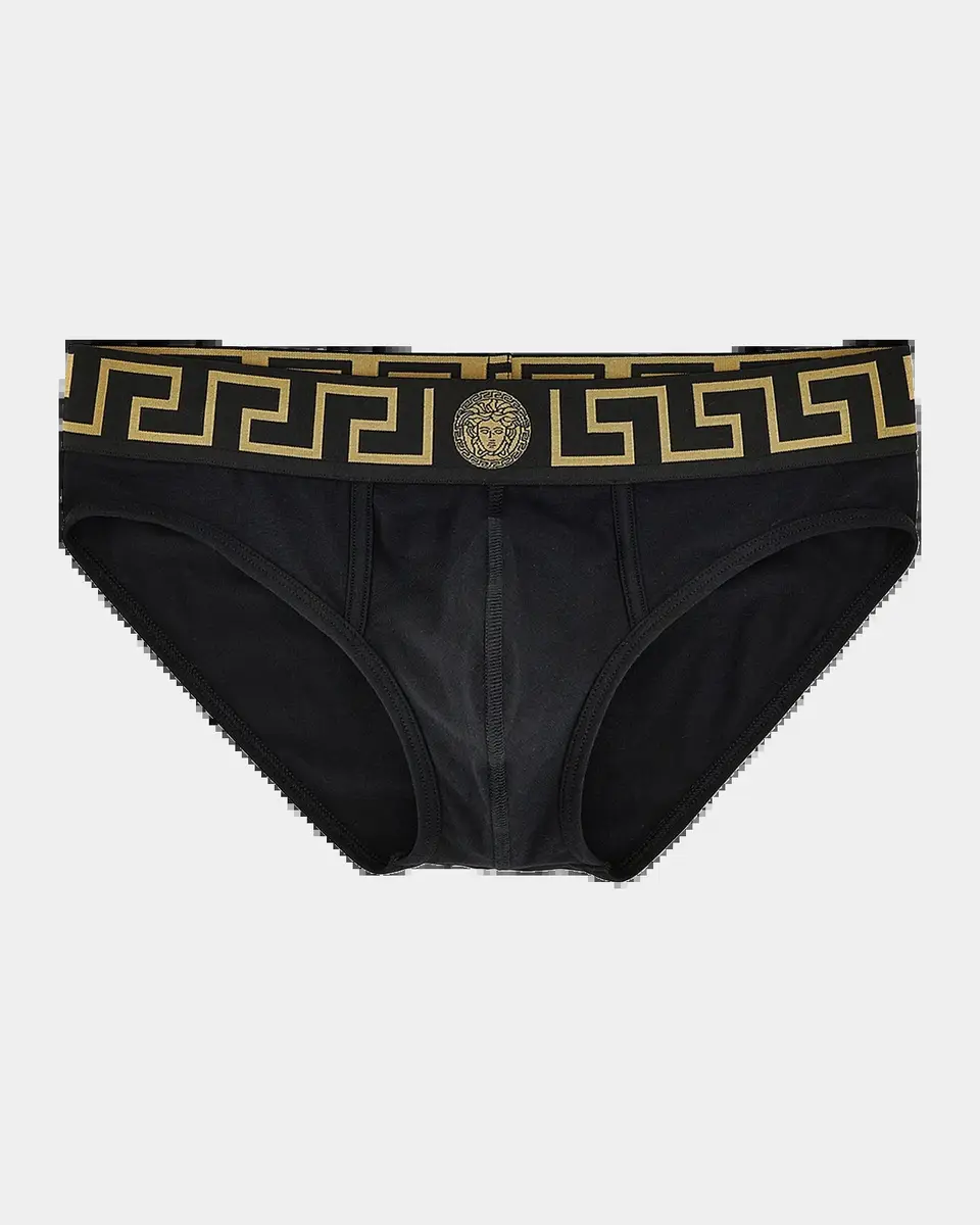 Versace Men's Medusa Key Cotton Jersey Briefs | Thumbnail 2 Versace Men's Medusa Key Cotton Jersey Briefs | Thumbnail 2