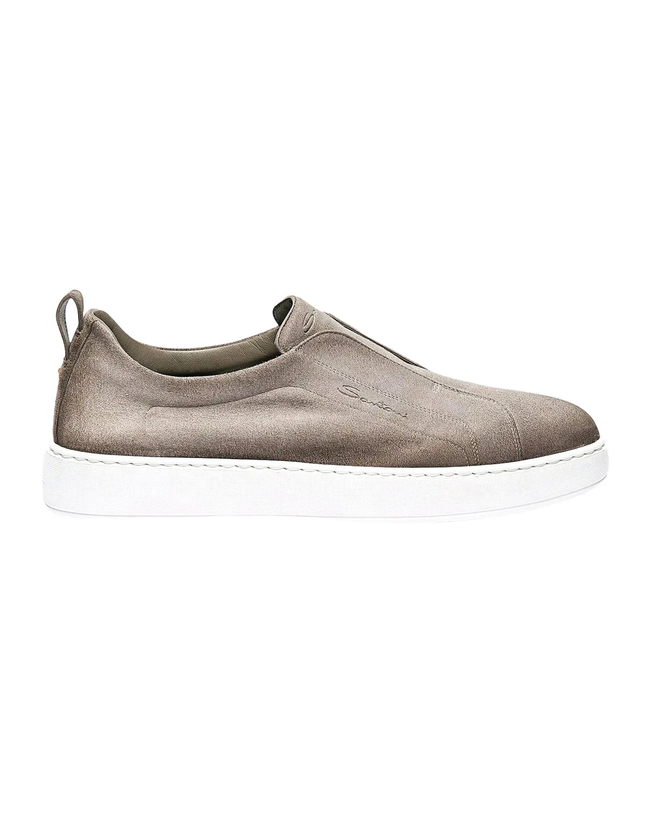 Men's Victory Logo Suede Slip-On Sneakers Men's Victory Logo Suede Slip-On Sneakers