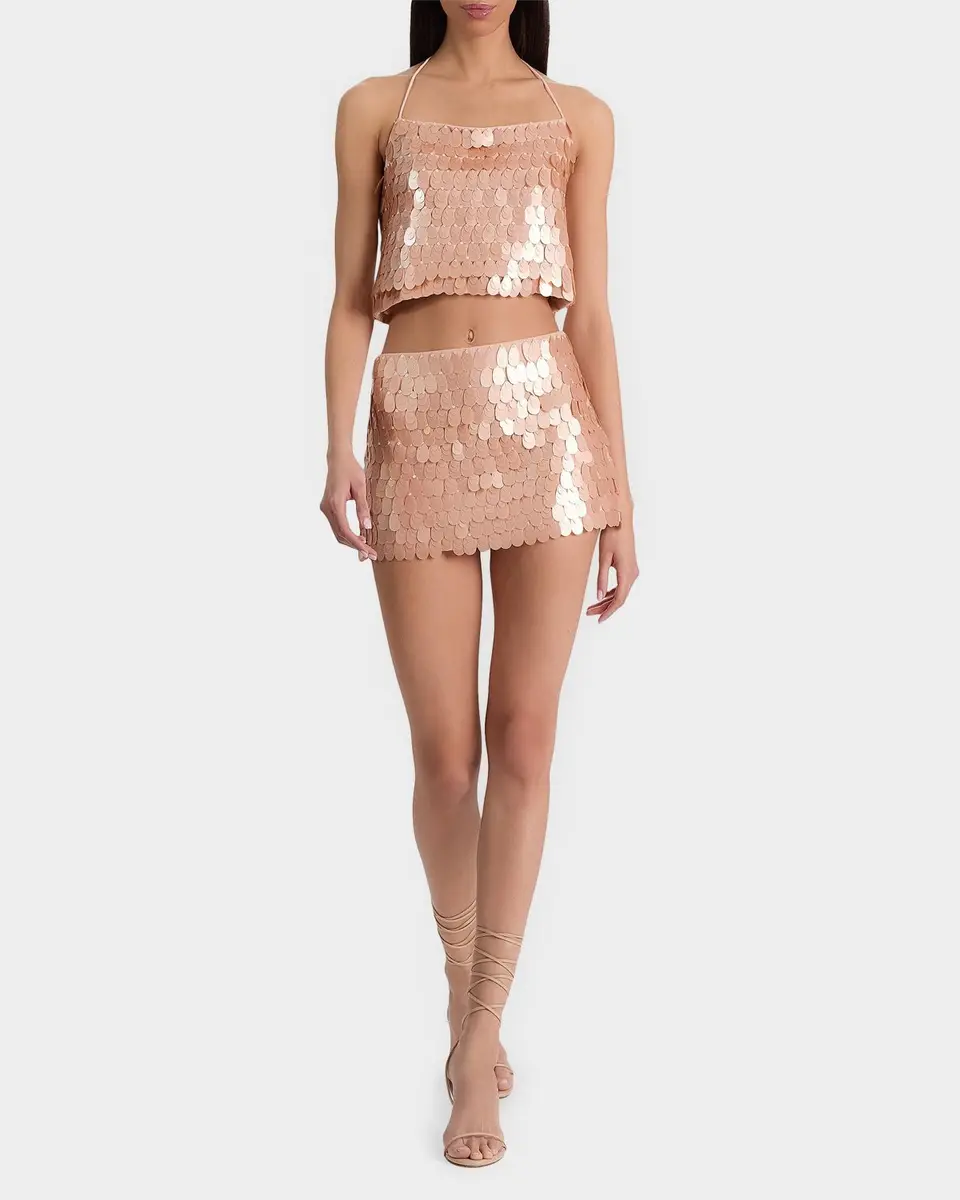 ALICE + OLIVIA Mace Paillette-Embellished Mini Skort | Thumbnail 2 ALICE + OLIVIA Mace Paillette-Embellished Mini Skort | Thumbnail 2