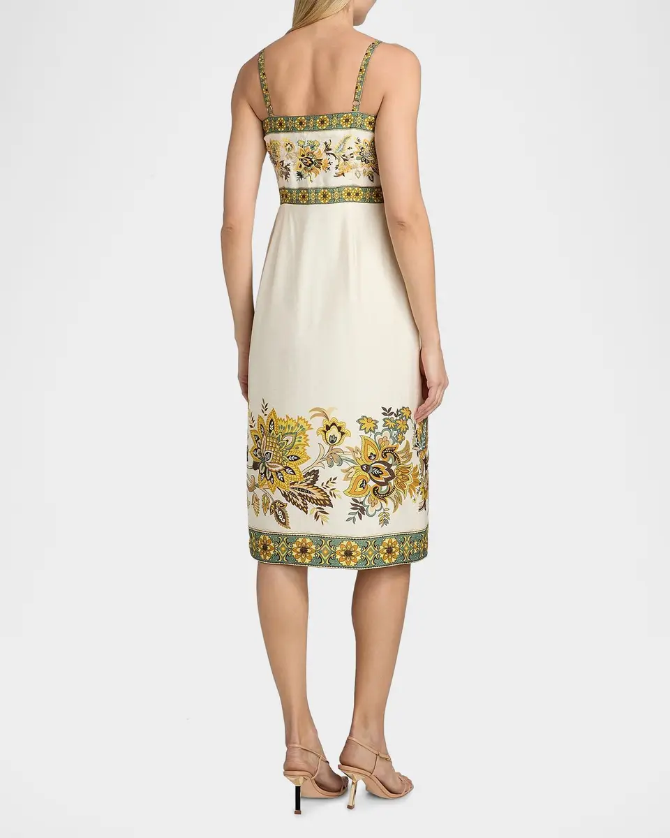 Elie Tahari Annalise Floral Cotton Midi Dress | Thumbnail 3