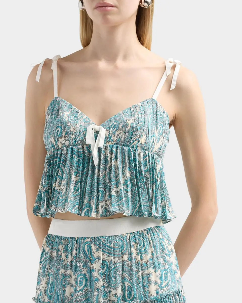 Cinq à Sept Hendrix Orianna Paisley Crop Top | Thumbnail 4 Cinq à Sept Hendrix Orianna Paisley Crop Top | Thumbnail 4
