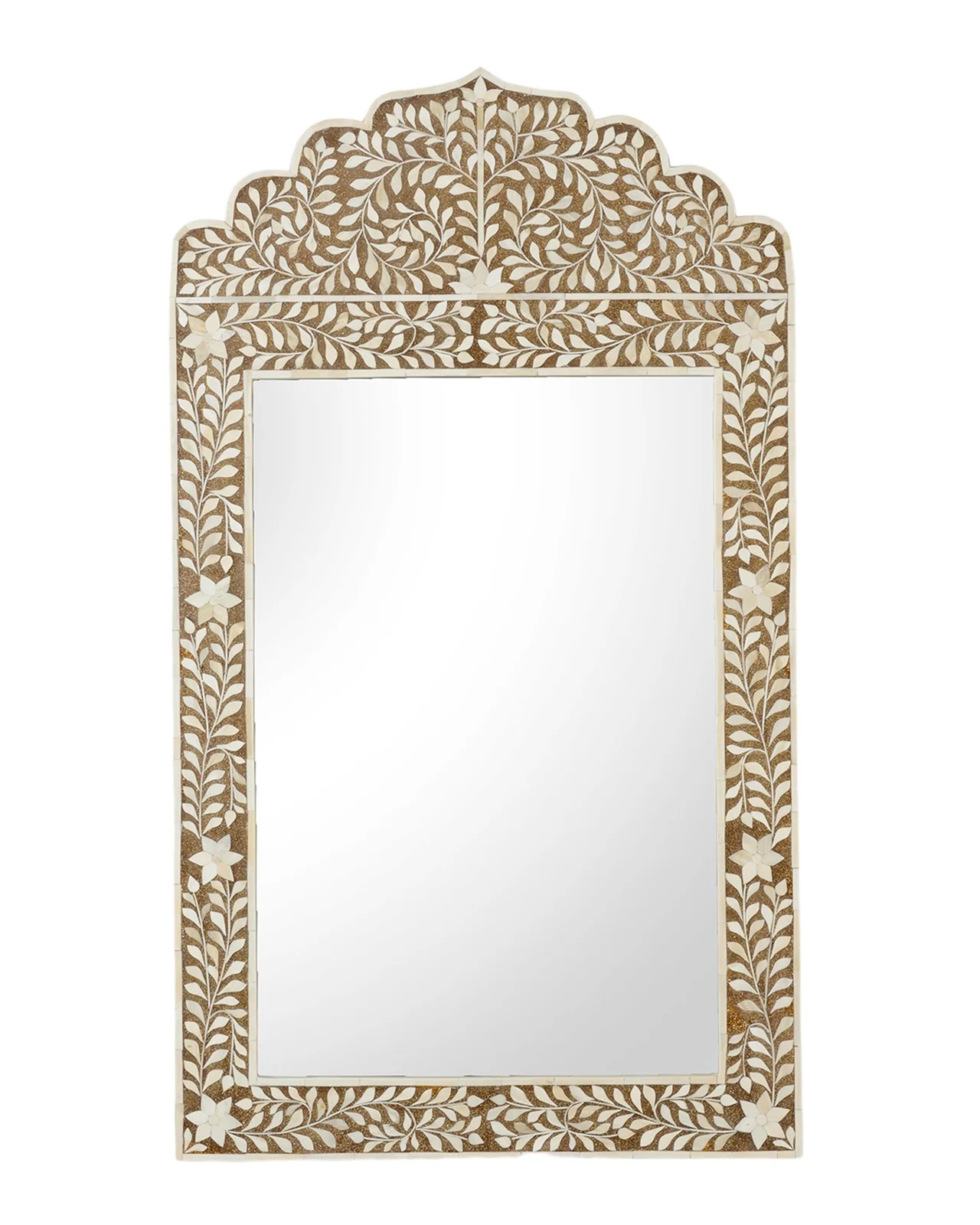 Chelsea House Crown 48" Bone Wall Mirror