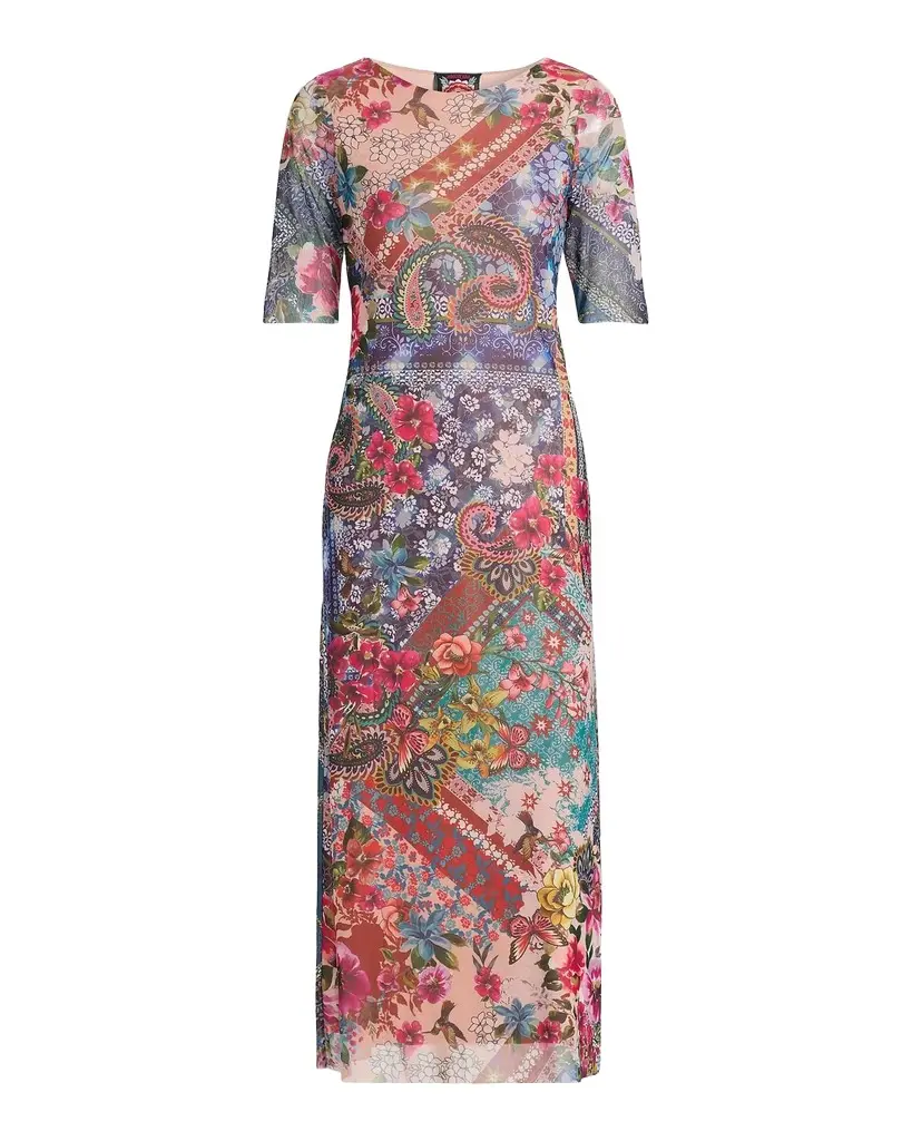 Johnny Was Astrid Evie Printed A-Line Midi Dress | Image 1 Johnny Was Astrid Evie Printed A-Line Midi Dress | Image 1