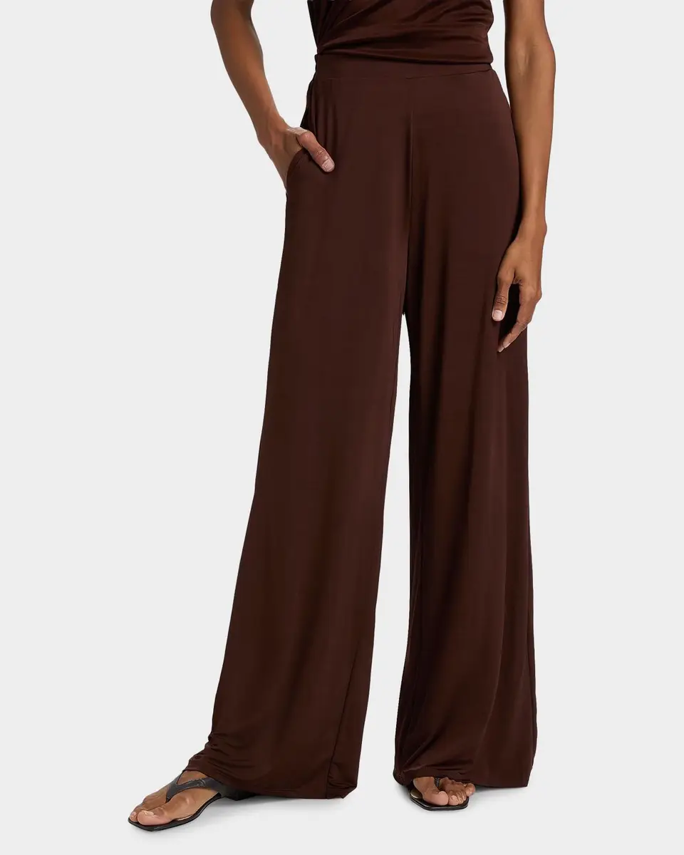 Generation Love Kelela Sheen Jersey Wide-Leg Pants | Thumbnail 4 Generation Love Kelela Sheen Jersey Wide-Leg Pants | Thumbnail 4