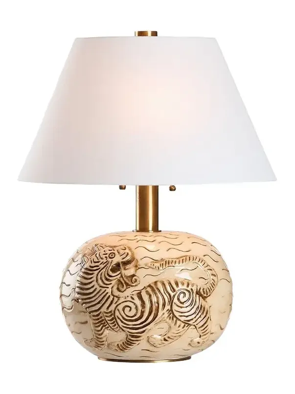 Wildwood Tibetan Tiger 28" 2-Light Table Lamp