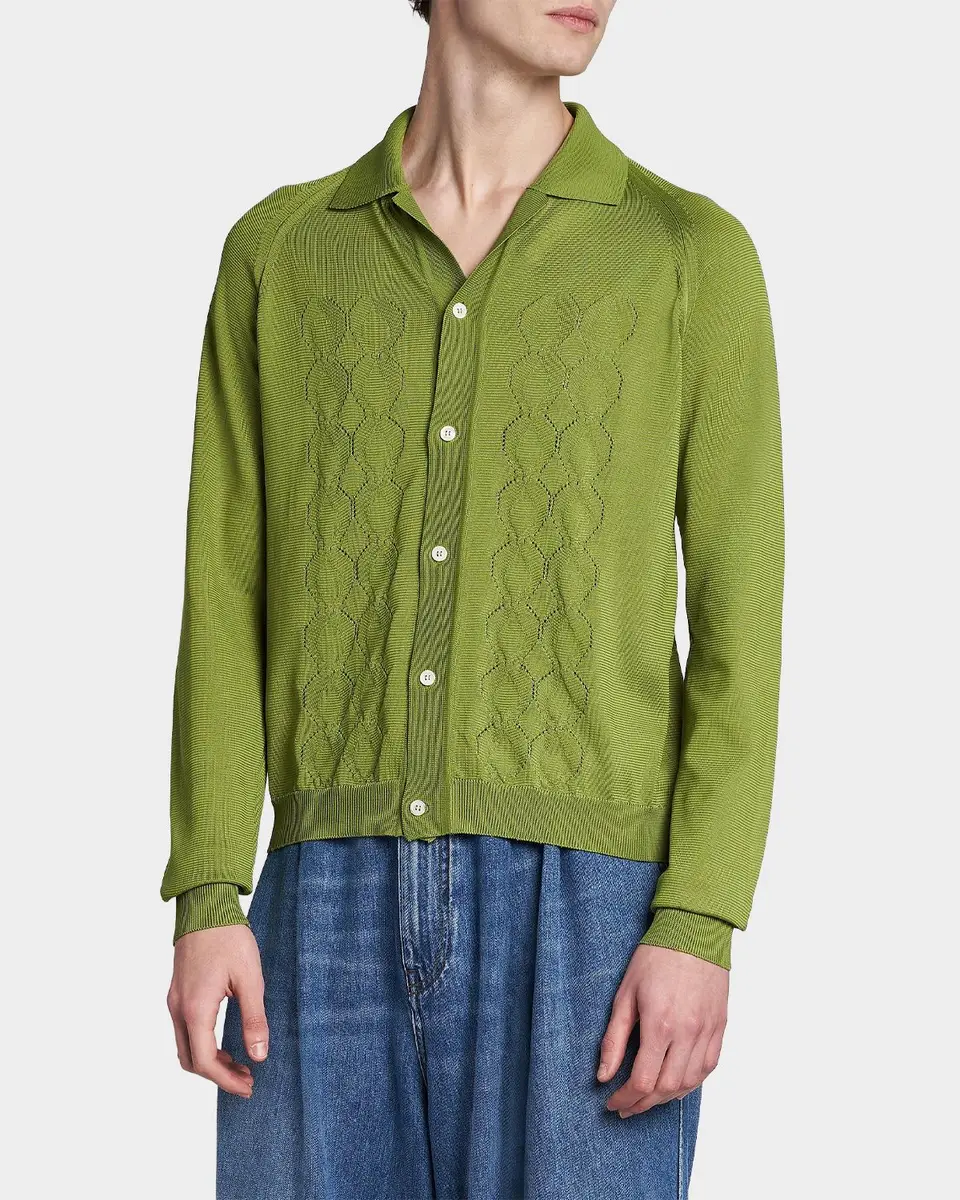 Marni Men's Relaxed-Fit Pointelle-Knit Cardigan | Thumbnail 5 Marni Men's Relaxed-Fit Pointelle-Knit Cardigan | Thumbnail 5