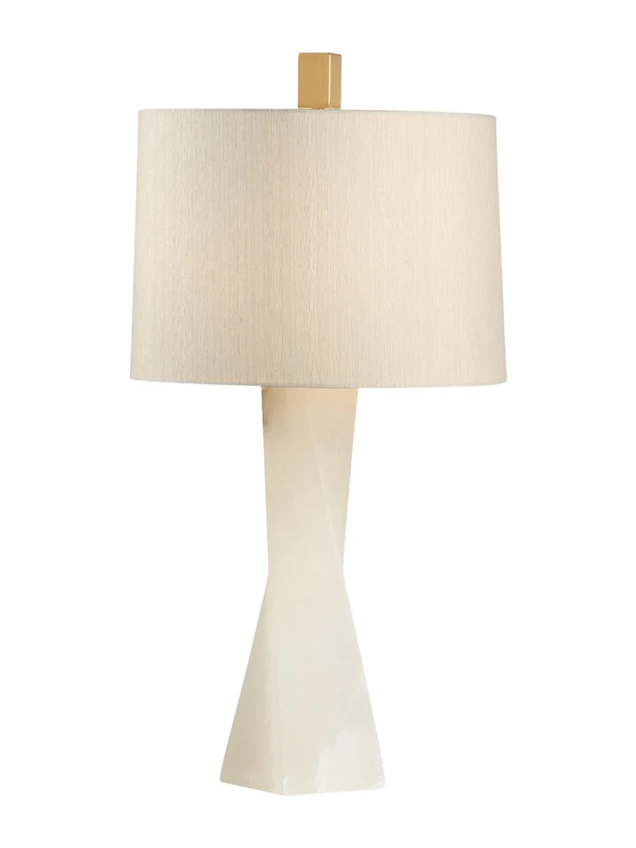 Wildwood Twist and Shout 33" 2-Light Alabaster Table Lamp