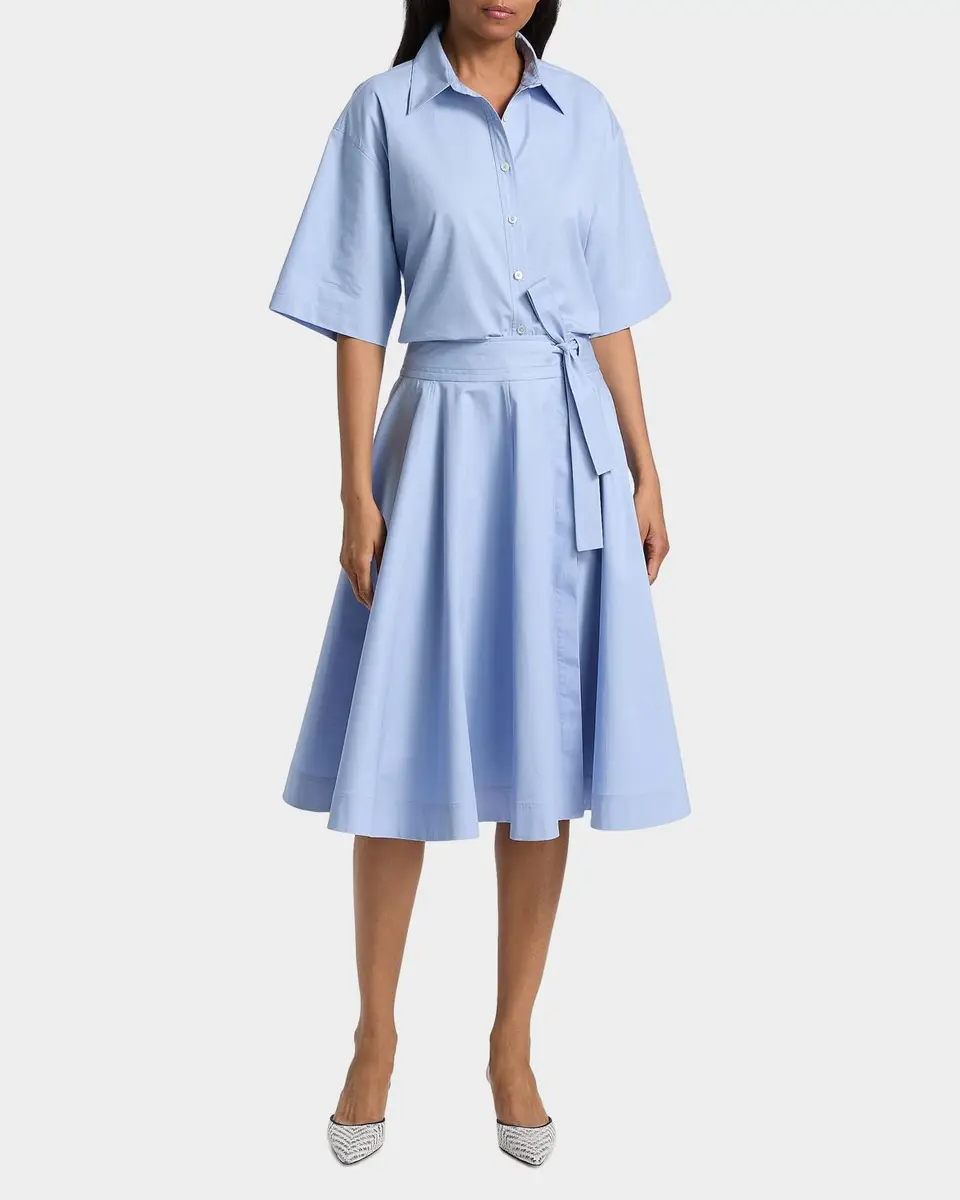 DEREK LAM 10 CROSBY Olivia Cotton Crop Shirt | Thumbnail 2