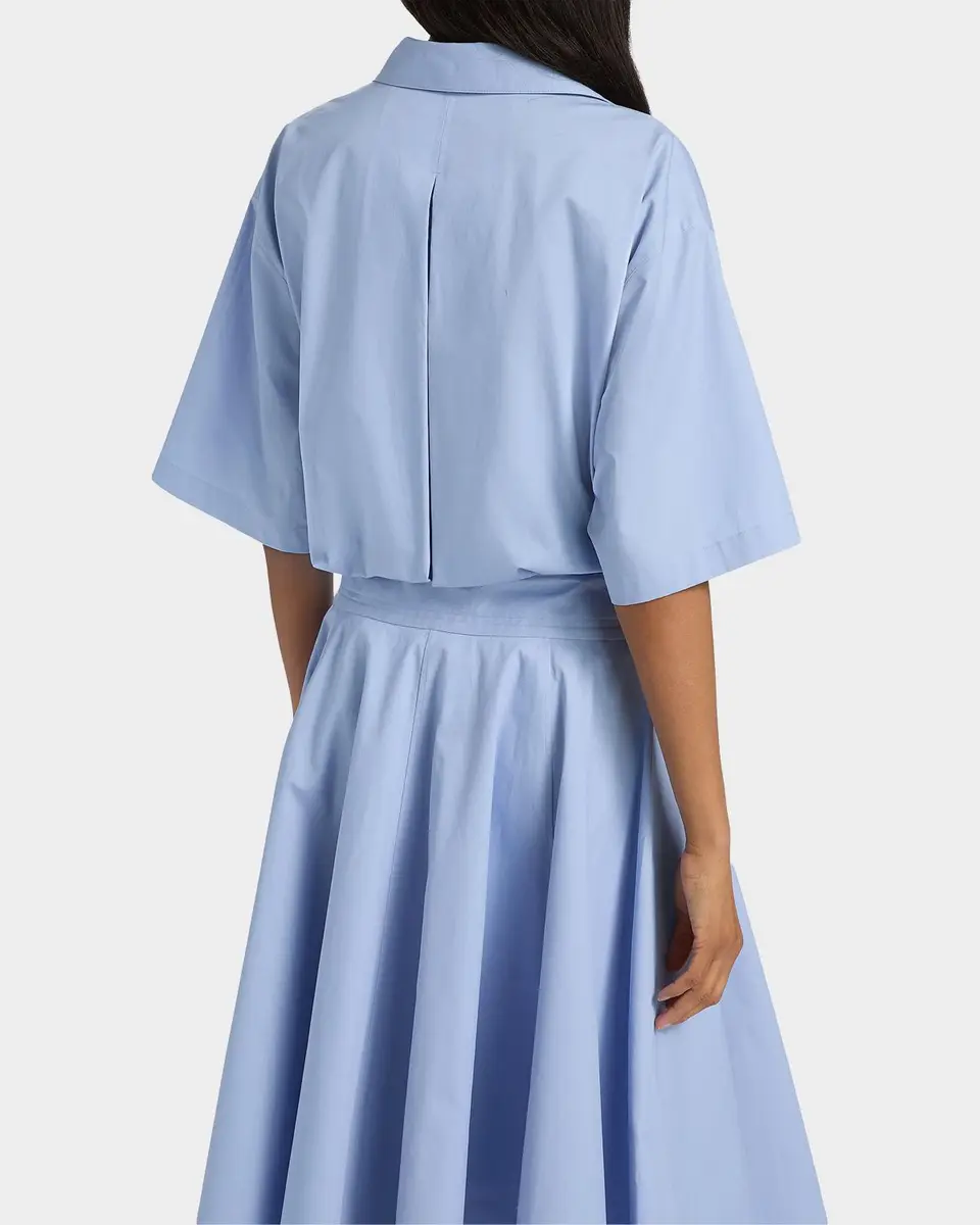 DEREK LAM 10 CROSBY Olivia Cotton Crop Shirt | Thumbnail 3