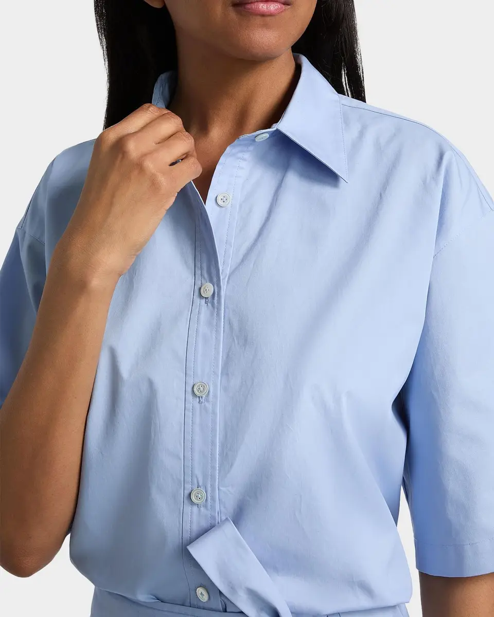 DEREK LAM 10 CROSBY Olivia Cotton Crop Shirt | Thumbnail 5