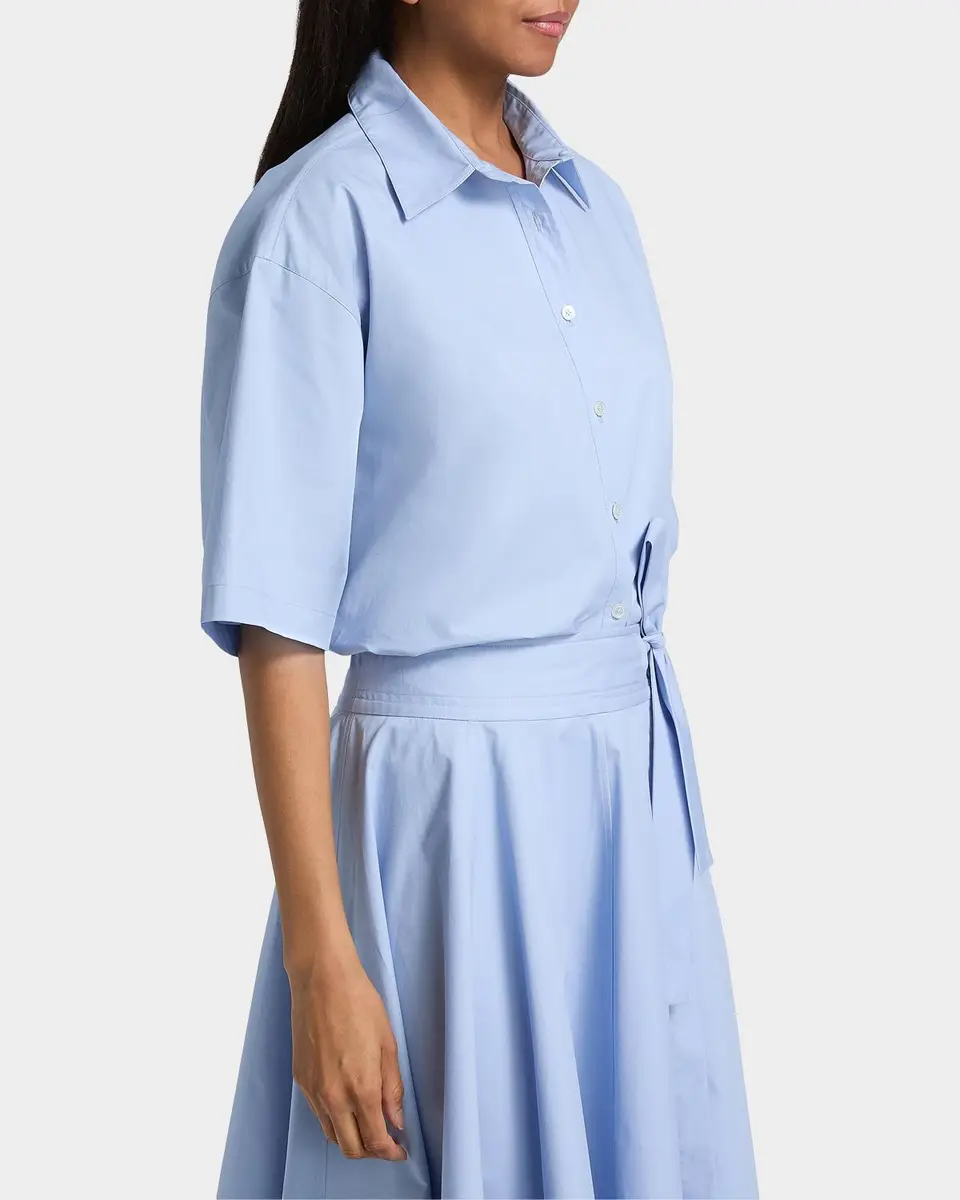 DEREK LAM 10 CROSBY Olivia Cotton Crop Shirt | Thumbnail 6