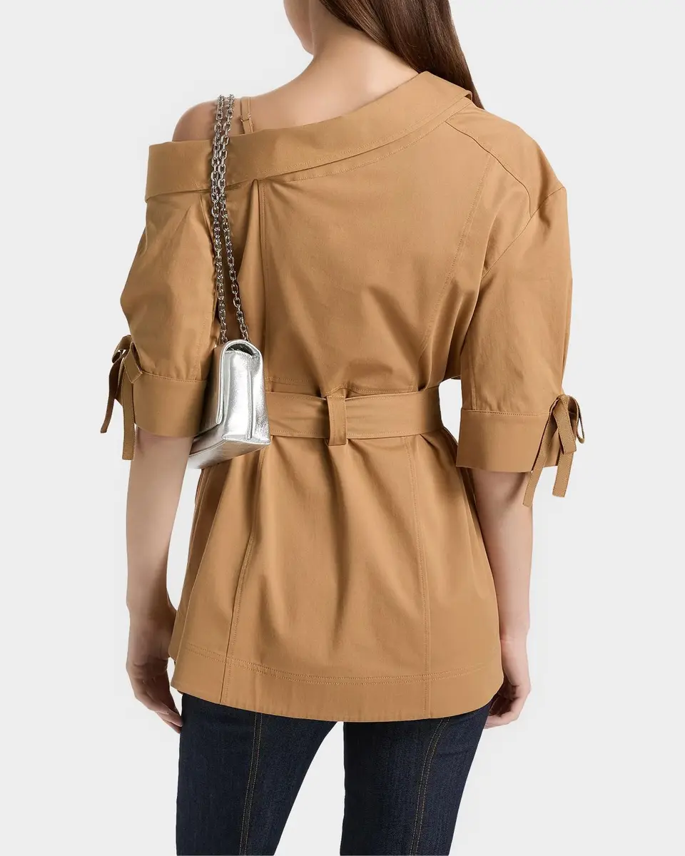 Cinq à Sept Saige Belted Cotton Twill Jacket | Thumbnail 3 Cinq à Sept Saige Belted Cotton Twill Jacket | Thumbnail 3