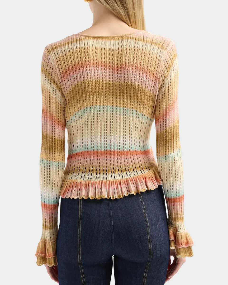 Cinq à Sept Edith Space-Dyed Stripe Cardigan | Thumbnail 3 Cinq à Sept Edith Space-Dyed Stripe Cardigan | Thumbnail 3