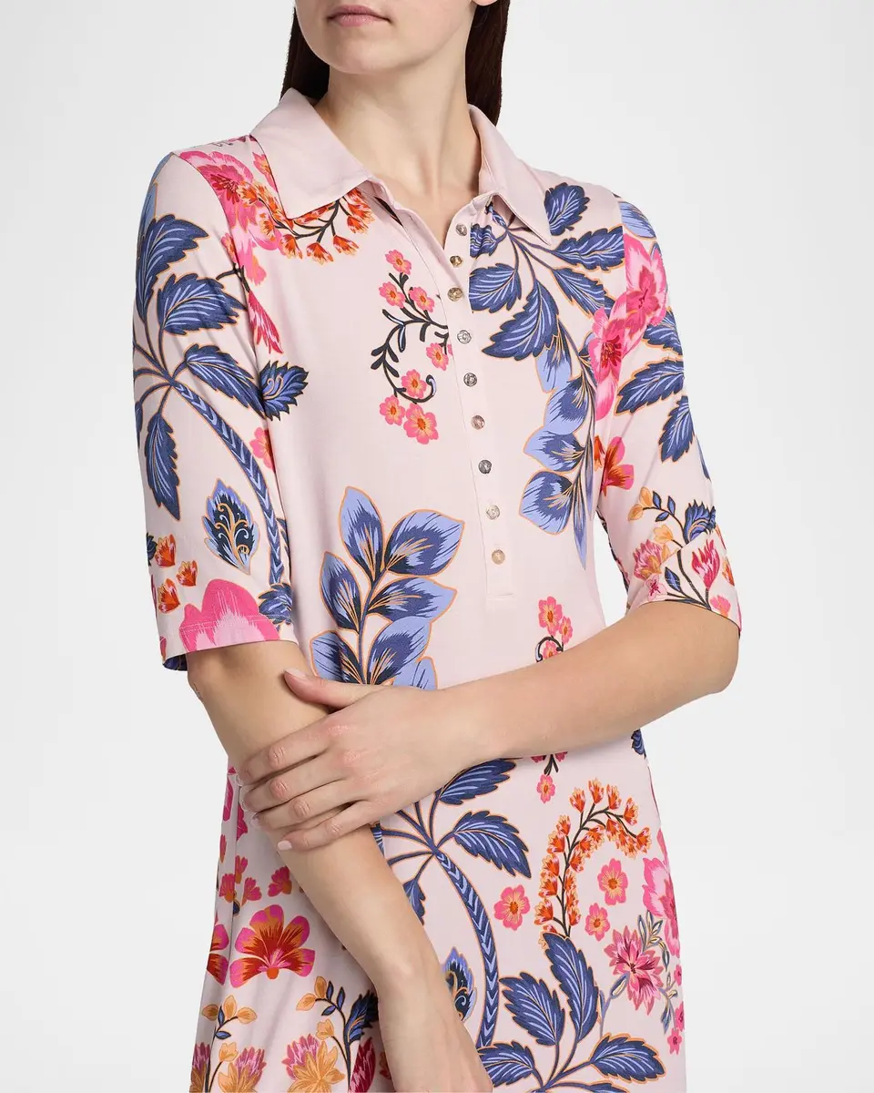 Johnny Was Janie Favorite Floral Polo Shirtdress | Thumbnail 5 Johnny Was Janie Favorite Floral Polo Shirtdress | Thumbnail 5