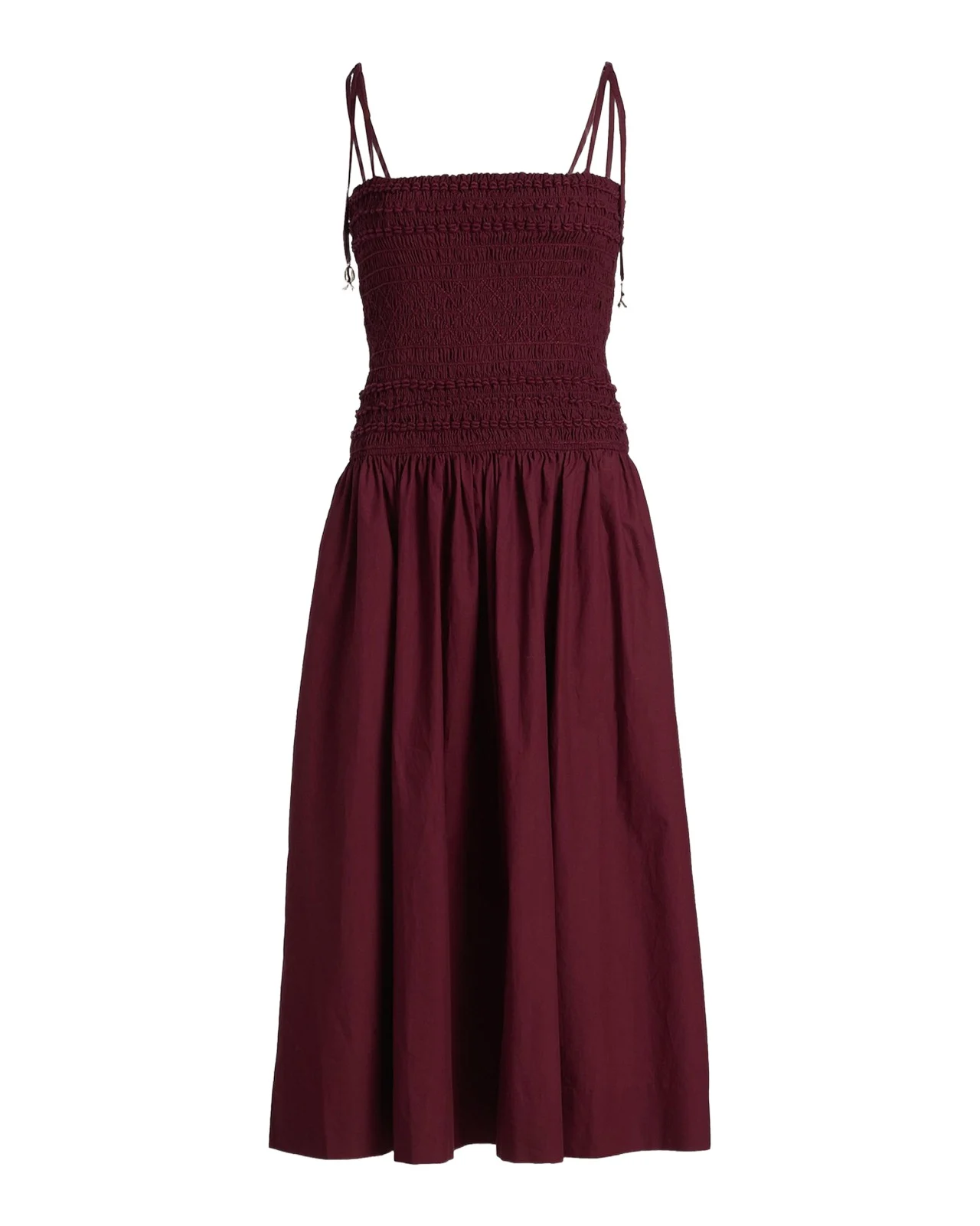 Cara Cara Alegra Ruched Drop-Waist Midi Dress