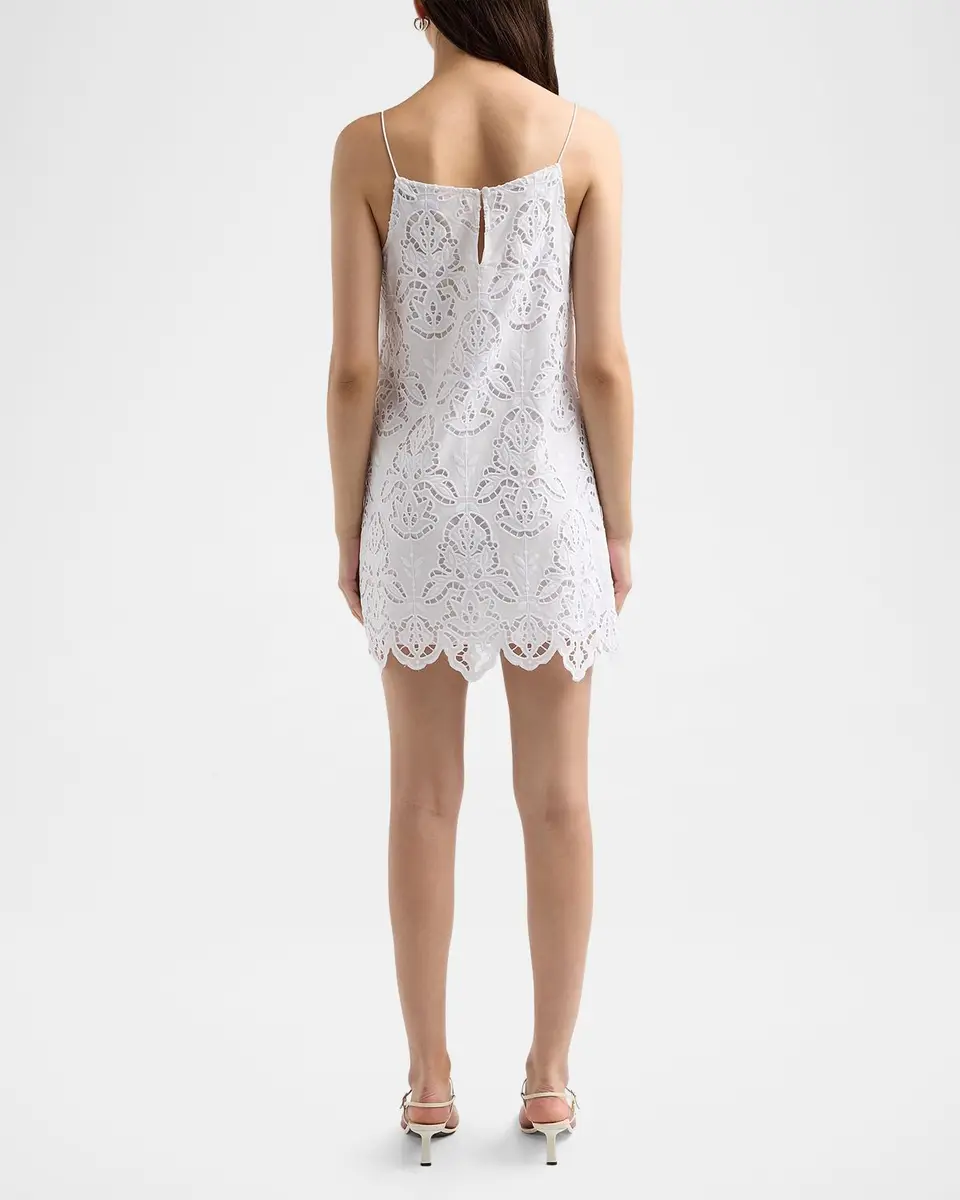 Toccin Olivera Lace Cotton Shift Mini Dress | Thumbnail 3