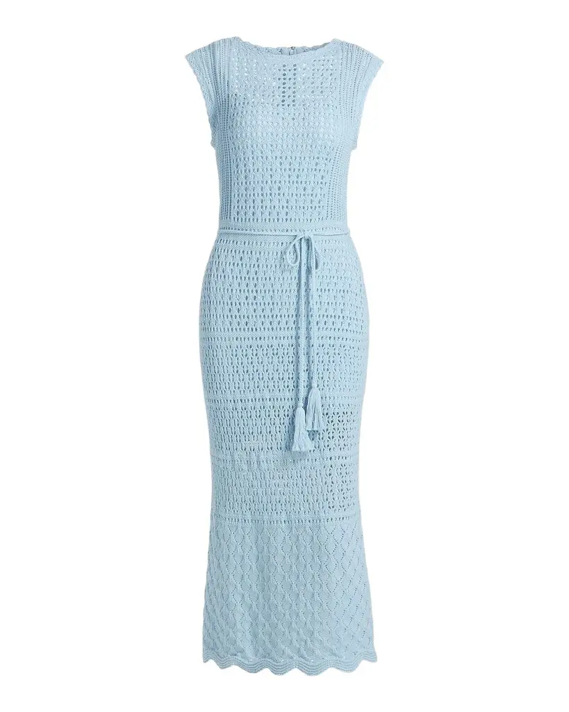 Milly Kai Crochet Cotton Sheath Midi Dress | Image 1 Milly Kai Crochet Cotton Sheath Midi Dress | Image 1