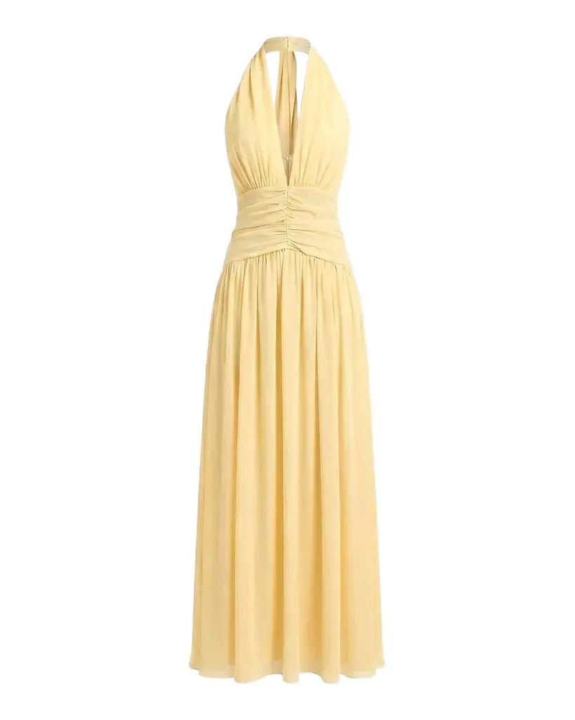 NICHOLAS Arella Pleated Scarf-Detail Georgette Maxi Dress | Image 1 NICHOLAS Arella Pleated Scarf-Detail Georgette Maxi Dress | Image 1