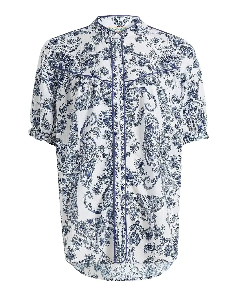 Johnny Was Jaden Western Shirred Yoke Blouse | Image 1 Johnny Was Jaden Western Shirred Yoke Blouse | Image 1