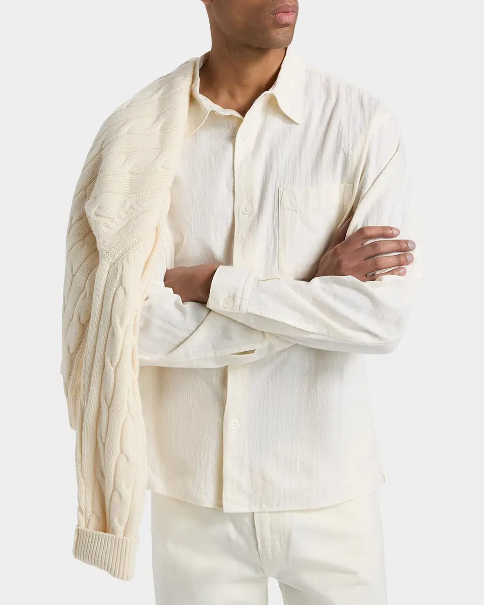 Frame Men's Seersucker Cotton Shirt | Thumbnail 4 Frame Men's Seersucker Cotton Shirt | Thumbnail 4