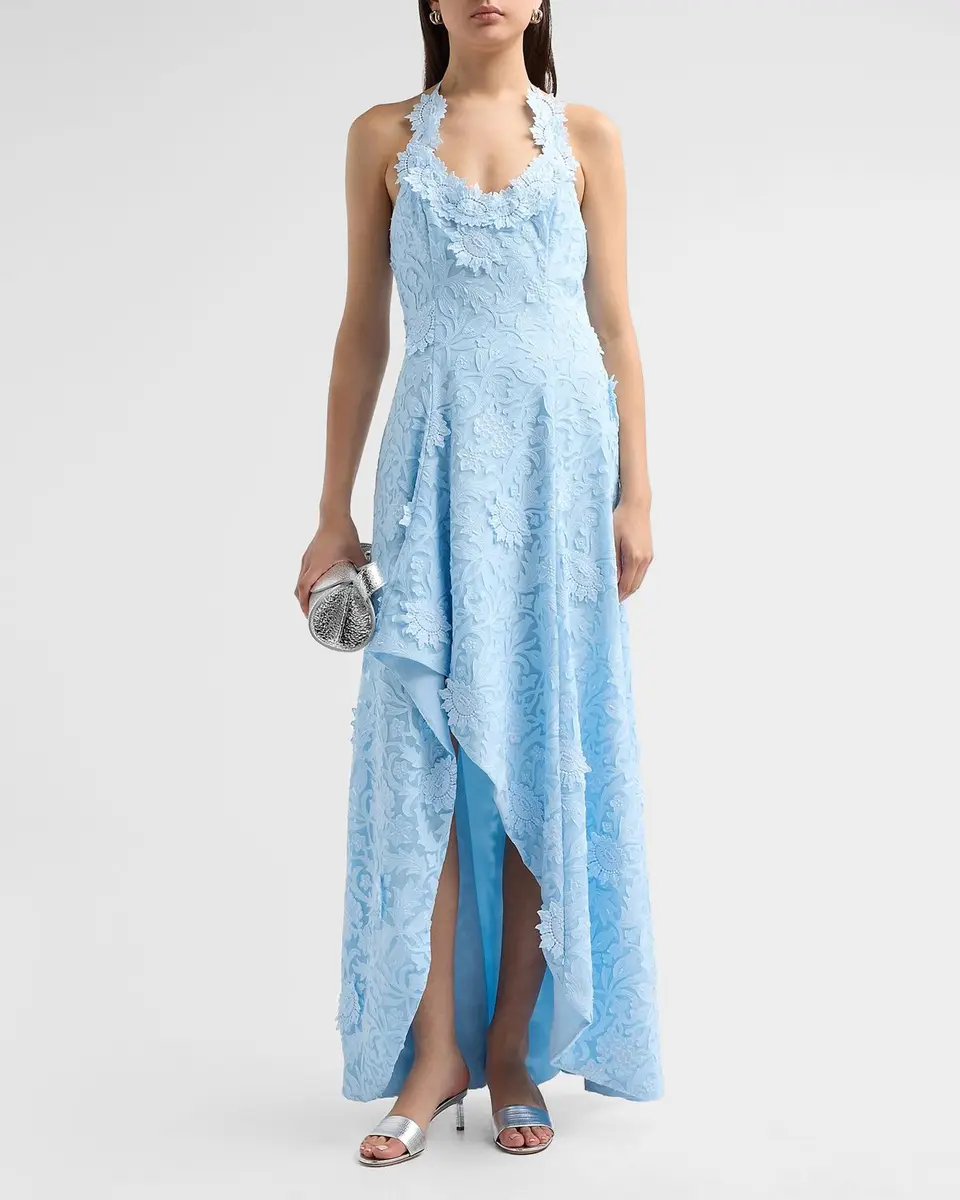As It May Avira Floral Appliqué Lace Halter Gown | Thumbnail 2 As It May Avira Floral Appliqué Lace Halter Gown | Thumbnail 2