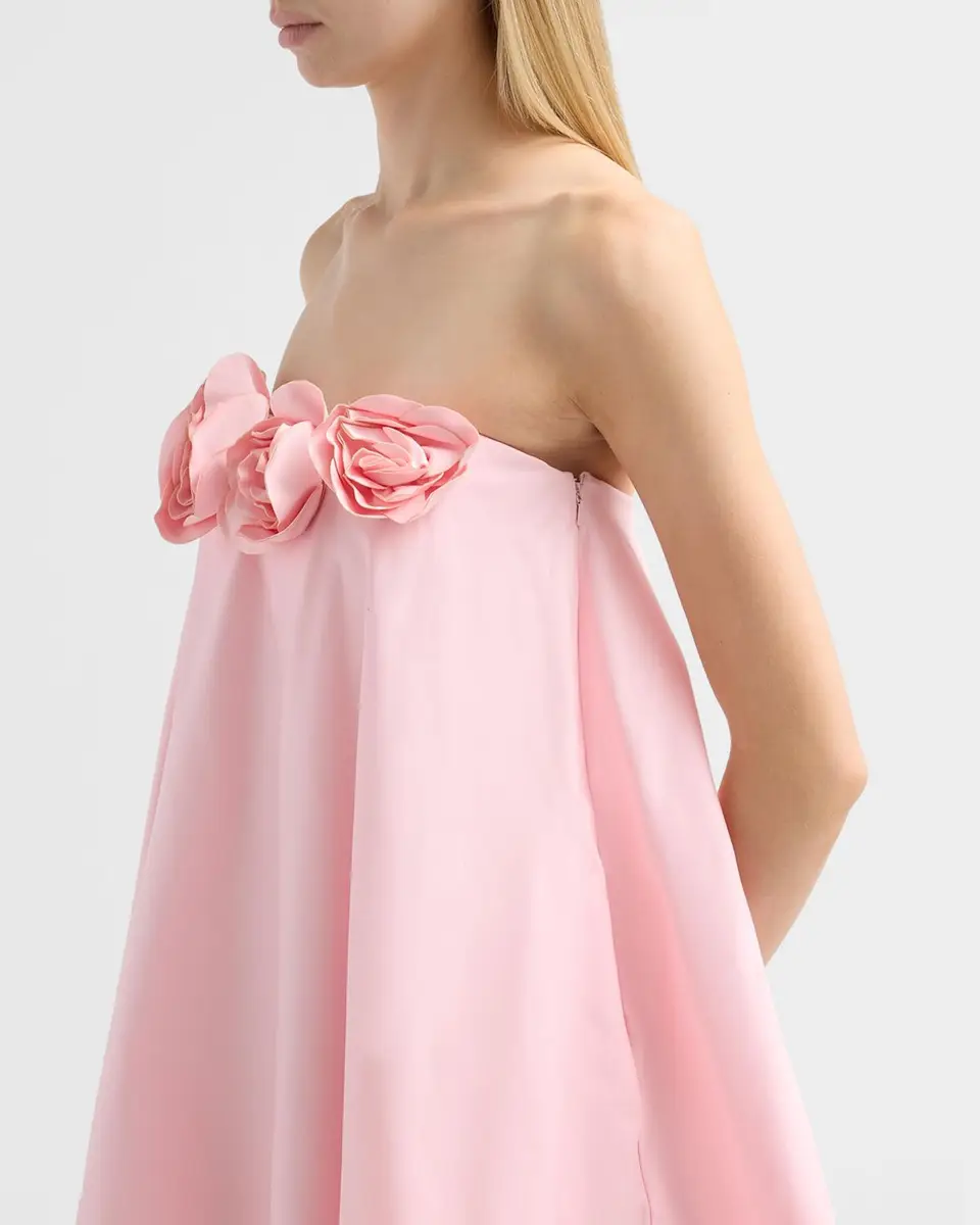 As It May Nerisia 3D Floral Strapless Trapeze Mini Dress | Thumbnail 5 As It May Nerisia 3D Floral Strapless Trapeze Mini Dress | Thumbnail 5
