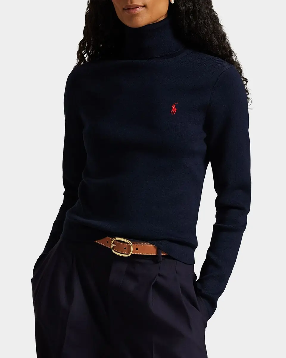 Polo Ralph Lauren Logo Cotton-Blend Turtleneck Sweater | Thumbnail 3 Polo Ralph Lauren Logo Cotton-Blend Turtleneck Sweater | Thumbnail 3