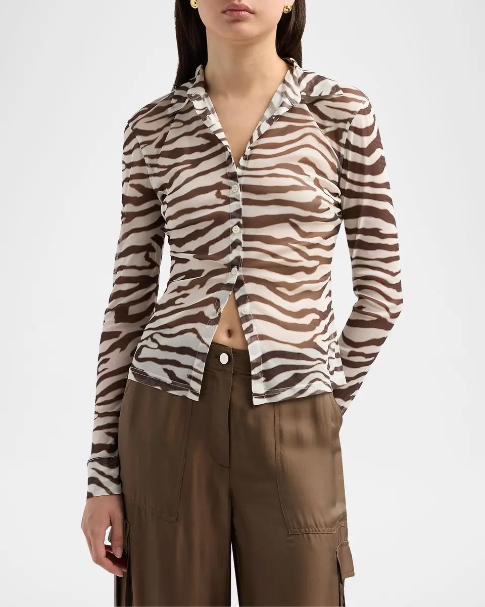Toccin Lennon Printed Semi-Sheer Top | Thumbnail 4 Toccin Lennon Printed Semi-Sheer Top | Thumbnail 4