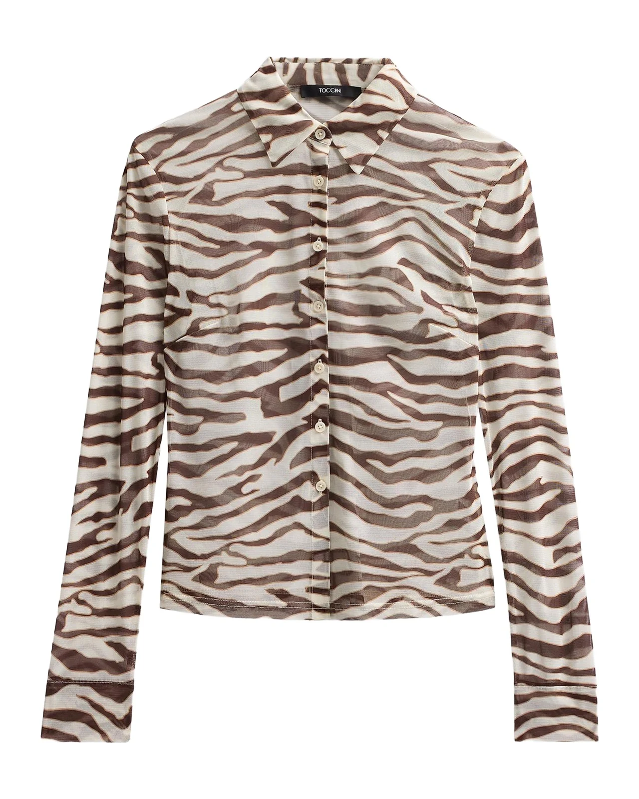 Lennon Printed Semi-Sheer Top