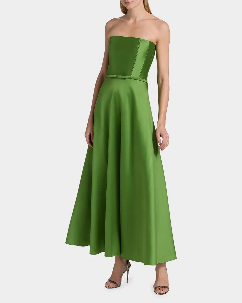 SACHIN & BABI Darian Bow-Detailed Strapless Cocktail Maxi Dress | Thumbnail 4