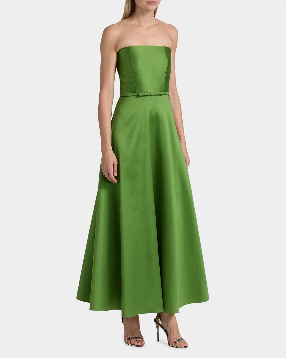 SACHIN & BABI Darian Bow-Detailed Strapless Cocktail Maxi Dress | Thumbnail 7