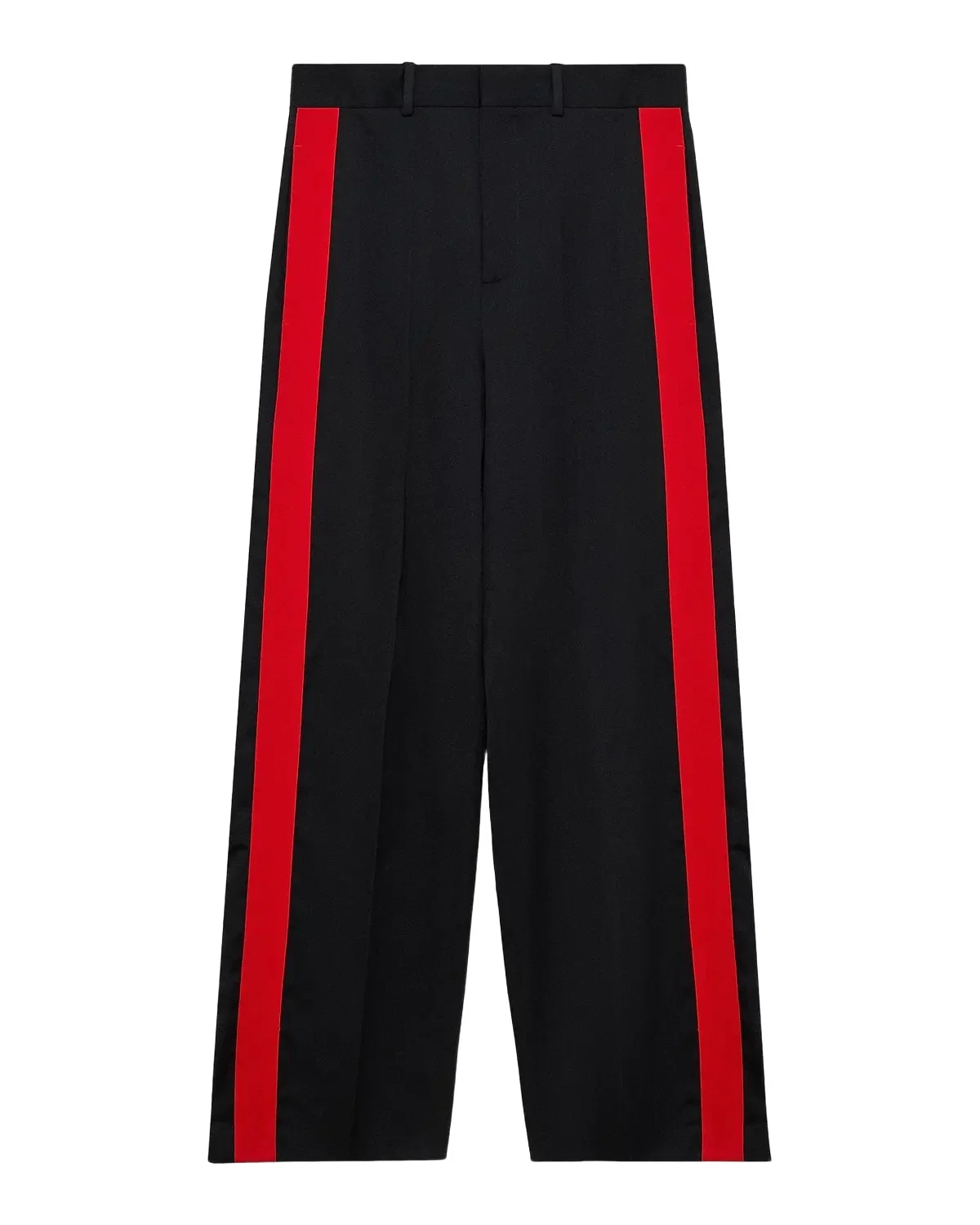 Loewe Men's Striped Wool-Cotton Wide-Leg Trousers