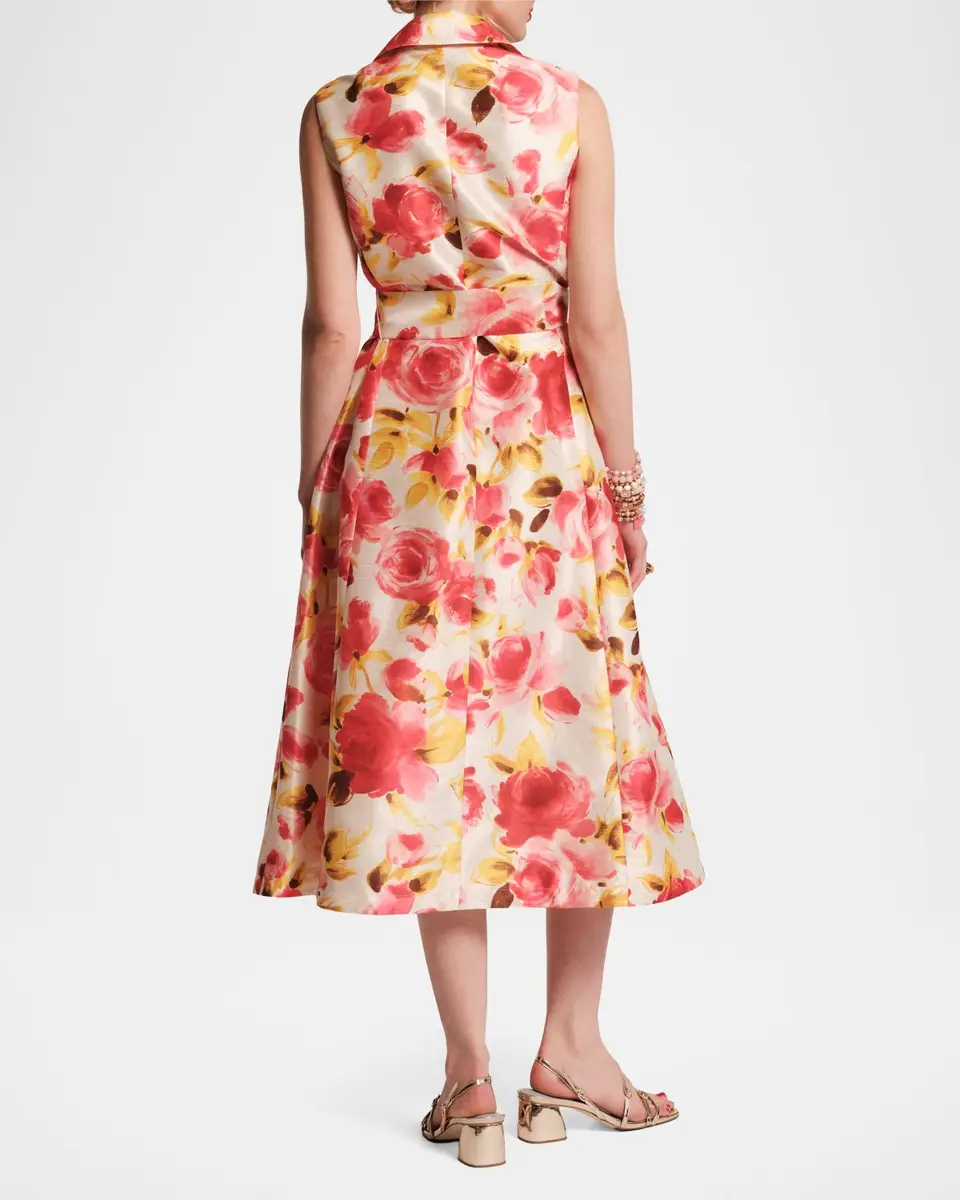 Frances Valentine Lucia Sleeveless Floral-Print Midi Dress | Thumbnail 3 Frances Valentine Lucia Sleeveless Floral-Print Midi Dress | Thumbnail 3