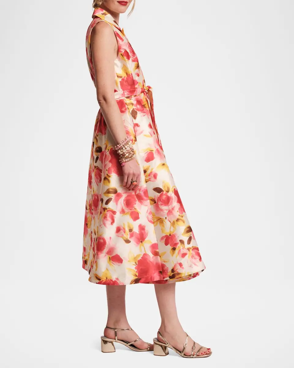 Frances Valentine Lucia Sleeveless Floral-Print Midi Dress | Thumbnail 4 Frances Valentine Lucia Sleeveless Floral-Print Midi Dress | Thumbnail 4