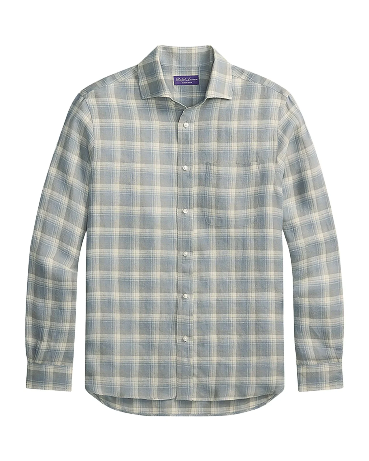 Men's Plaid Linen Twill Shirt Men's Plaid Linen Twill Shirt