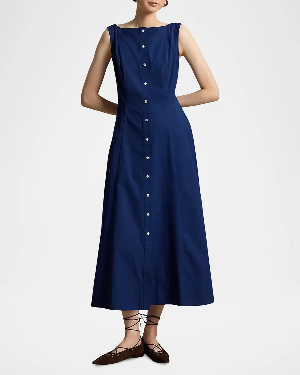 Polo Ralph Lauren Paneled Cotton A-Line Maxi Dress | Thumbnail 2