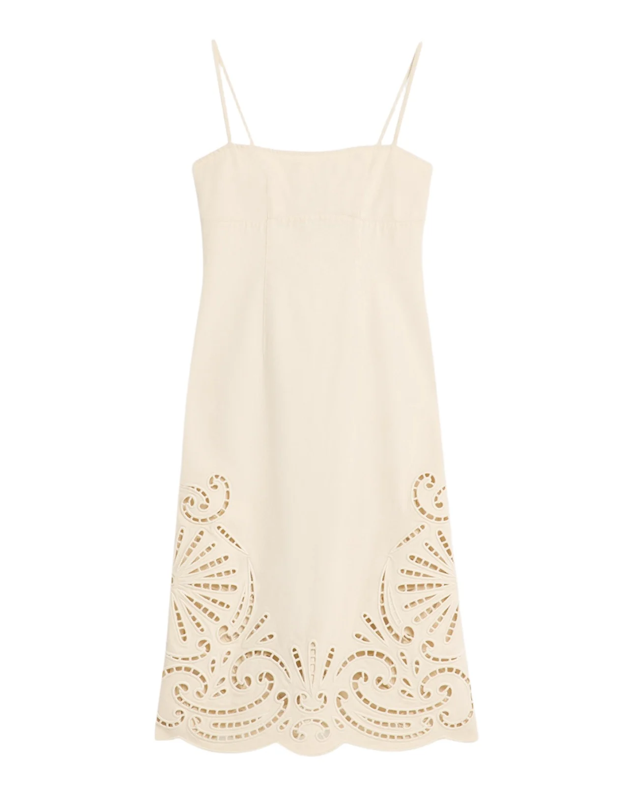 Jane Eyelet Denim Midi Dress