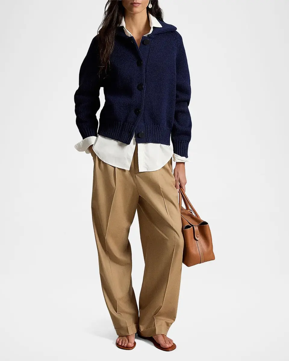 Polo Ralph Lauren Cotton-Blend Button-Front Cardigan | Thumbnail 2 Polo Ralph Lauren Cotton-Blend Button-Front Cardigan | Thumbnail 2