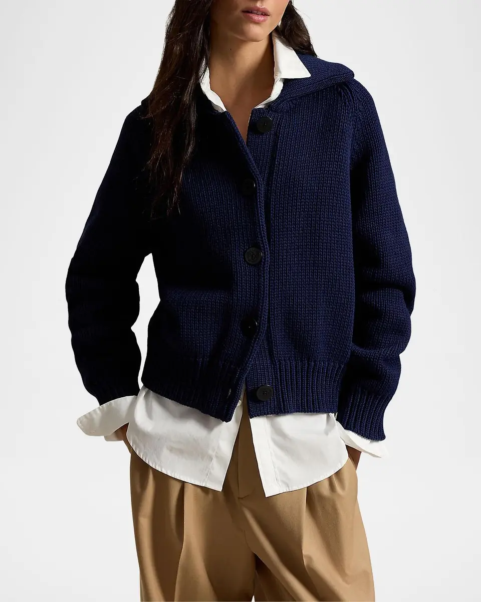 Polo Ralph Lauren Cotton-Blend Button-Front Cardigan | Thumbnail 4 Polo Ralph Lauren Cotton-Blend Button-Front Cardigan | Thumbnail 4