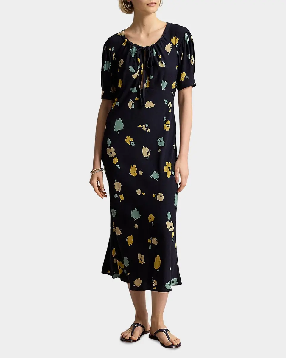 Polo Ralph Lauren Floral A-Line Midi Dress | Thumbnail 2