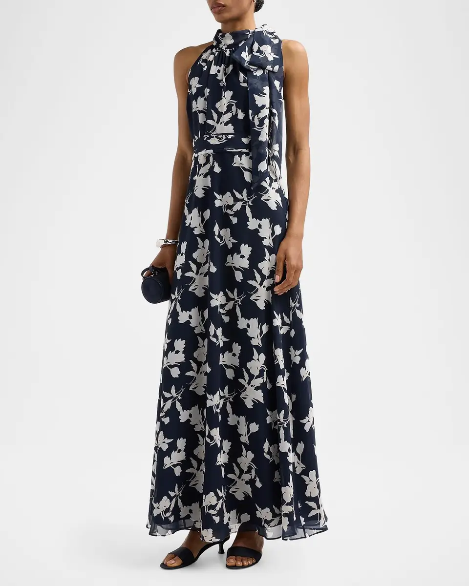 SACHIN & BABI Diana Floral Chiffon Gown | Thumbnail 4
