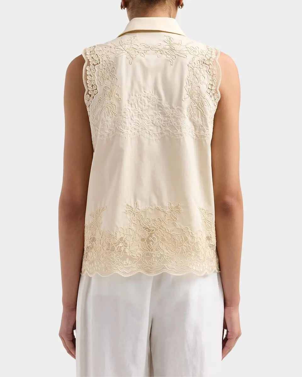 Elie Tahari July The Ivy Embroidered Cotton Lace Blouse | Thumbnail 3 Elie Tahari July The Ivy Embroidered Cotton Lace Blouse | Thumbnail 3
