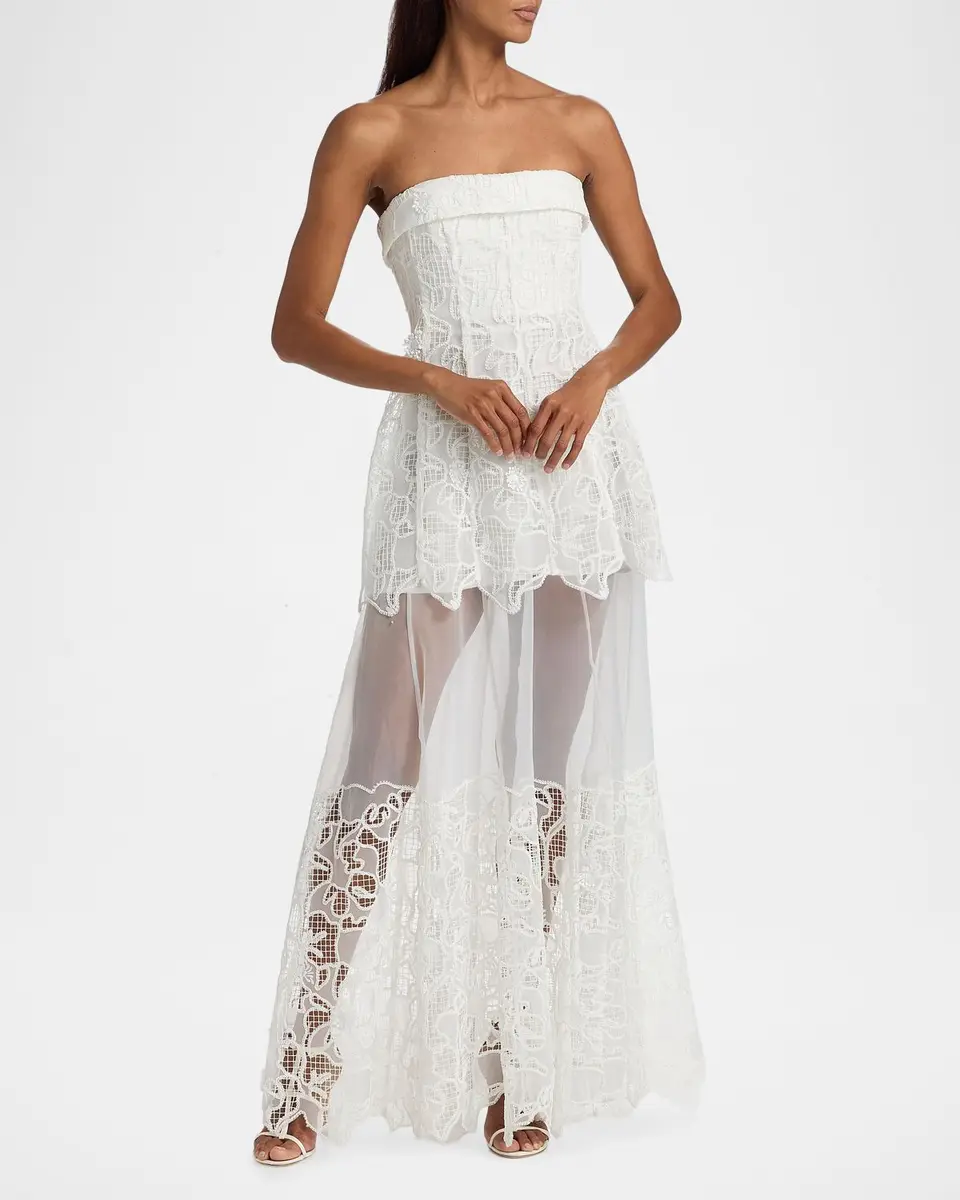 Simkhai Rennis Lace Bustier Gown | Thumbnail 2 Simkhai Rennis Lace Bustier Gown | Thumbnail 2