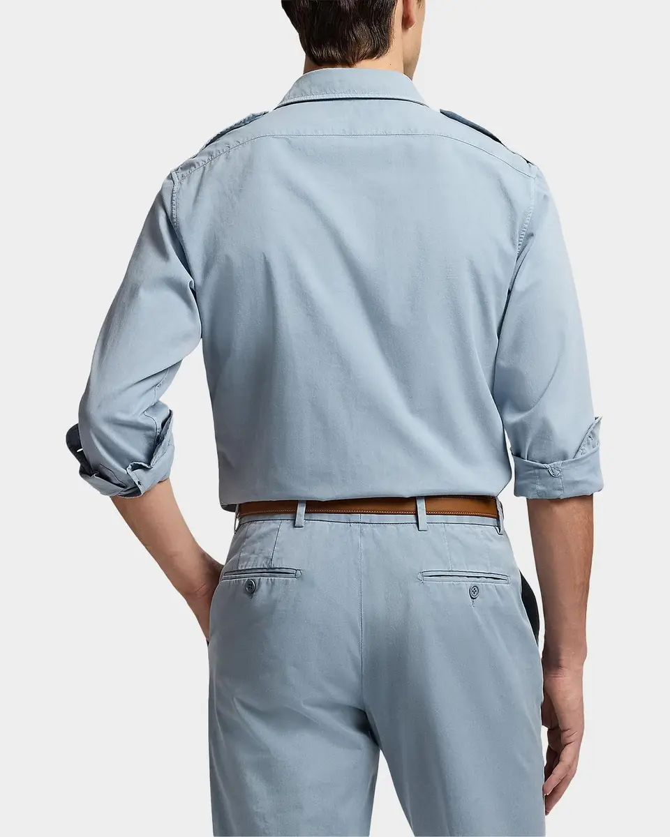 Ralph Lauren Purple Label Men's Garment-Dyed Twill Shirt | Thumbnail 3